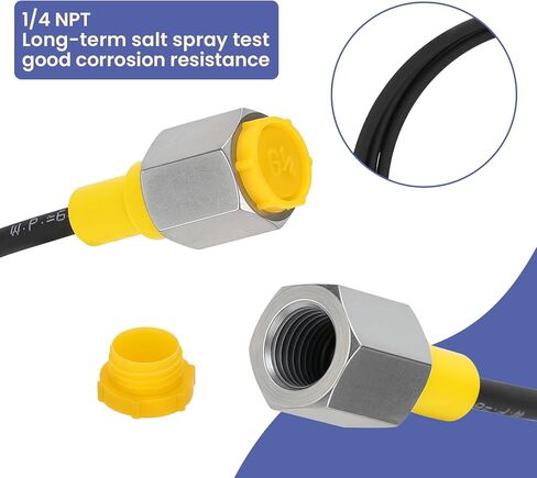 MEASUREMAN Hydraulic Test Hose, 630 BAR/9000 PSI, G1/4"BSP to M16, 1.6m High-Pressure Diagnostic Hose in Saudi Arabia