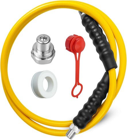 6 Feet 10000psi High Pressure Hydraulic Hose CH-604 Coupler 3/8 Inch NPT Thread, 1/4 Inch ID x 6 Feet Thread Hydraulic Hose Assembly Yellow in Saudi Arabia