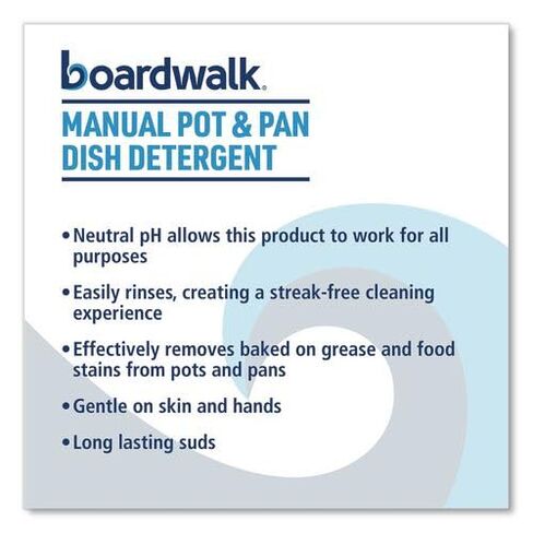 Boardwalk Commercial Liquid Dish Soap, 1 Gallon Bottle, 4-Pack, Fresh Scent, Grease Cutting, Mild on Hands, Neutral pH, Long Lasting Suds, Made in the USA in Saudi Arabia