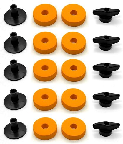 مجموعة ملحقات الطبل الصنج - حزمة أجهزة الطبل مع اللباد والأكمام والغسالات وصواميل الجناح - مجموعة ملحقات الطبل لحامل الصنج والصنج المحطم والرذاذ (أزرق، 20 قطعة) in Kuwait