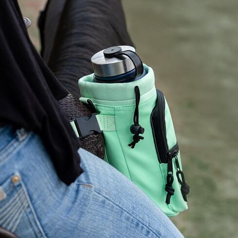 Horse Saddle Water Bottle Holder, Green Water Holder, Multi Pocket Horse Saddle Drink Holder up to 40oz, Horse Gifts, Horse Stuff Horse Tack in Kuwait