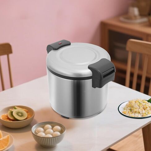 سخان الأرز الكهربائي التجاري، سخان الأرز 110 كوب مع غطاء مفصلي - سعة كبيرة 23 لتر/6.08 جالون، درجة حرارة ثابتة 65 درجة مئوية/149 درجة فهرنهايت، وعاء داخلي غير لاصق للمطعم، البوفيه، تقديم الطعام (وظيفة التدفئة فقط) in Kuwait