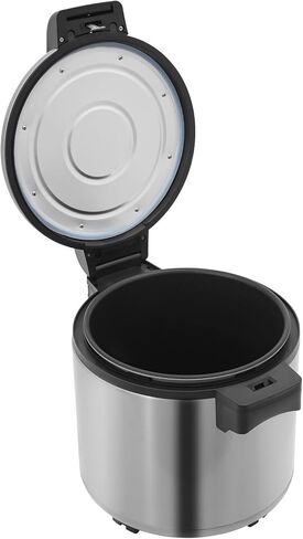 سخان الأرز الكهربائي التجاري، سخان الأرز 110 كوب مع غطاء مفصلي - سعة كبيرة 23 لتر/6.08 جالون، درجة حرارة ثابتة 65 درجة مئوية/149 درجة فهرنهايت، وعاء داخلي غير لاصق للمطعم، البوفيه، تقديم الطعام (وظيفة التدفئة فقط) in Kuwait