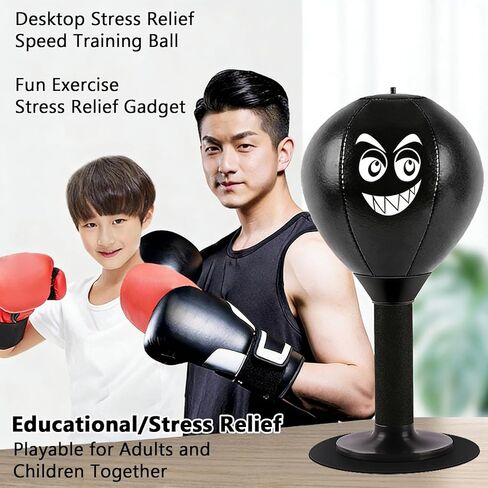 Desktop Punching Bag Stress Buster with Suction Cup for Office Table and Counters Strong Suction Punch Ball Funny Toys for Kids Coworkers and Friends in Kuwait