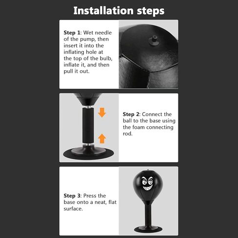 Desktop Punching Bag Stress Buster with Suction Cup for Office Table and Counters Strong Suction Punch Ball Funny Toys for Kids Coworkers and Friends in Kuwait