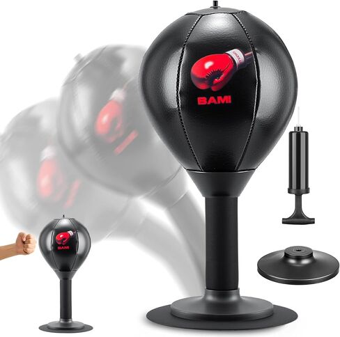 Desktop Punching Bag, Small Relaxing Punch Rage Bag Stress Relief with Upgraded Strong Suction Cup & All-Around Foam Protect Spring, Portable Tabletop Boxing Ball for Adult Youth Office Friends Home in Kuwait