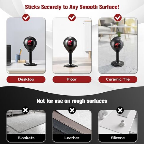 Desktop Punching Bag, Small Relaxing Punch Rage Bag Stress Relief with Upgraded Strong Suction Cup & All-Around Foam Protect Spring, Portable Tabletop Boxing Ball for Adult Youth Office Friends Home in Kuwait