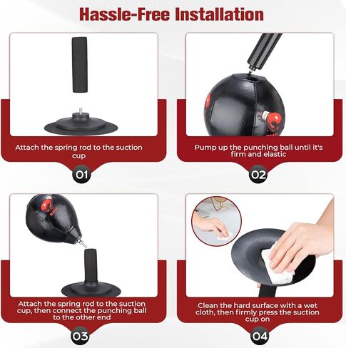 Desktop Punching Bag, Small Relaxing Punch Rage Bag Stress Relief with Upgraded Strong Suction Cup & All-Around Foam Protect Spring, Portable Tabletop Boxing Ball for Adult Youth Office Friends Home in Kuwait