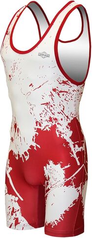 Matman USA The Splatter Men's & Boy's Wrestling - Weightlifting - Exercise Singlet - Made in the U.S.A. in Kuwait