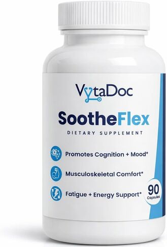 SootheFlex Joint, Energy & Mood Support for Women | Turmeric 900mg, Ferrochel® Iron, Magnesium Malate, Vitamin D3, Ginger, Selenium | 90 Capsules | Gentle Iron — Easy on Digestion in Saudi Arabia