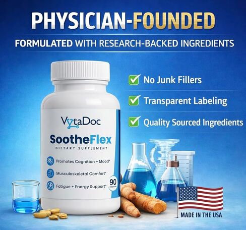 SootheFlex Joint, Energy & Mood Support for Women | Turmeric 900mg, Ferrochel® Iron, Magnesium Malate, Vitamin D3, Ginger, Selenium | 90 Capsules | Gentle Iron — Easy on Digestion in Saudi Arabia