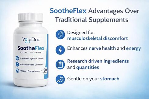 SootheFlex Joint, Energy & Mood Support for Women | Turmeric 900mg, Ferrochel® Iron, Magnesium Malate, Vitamin D3, Ginger, Selenium | 90 Capsules | Gentle Iron — Easy on Digestion in Saudi Arabia