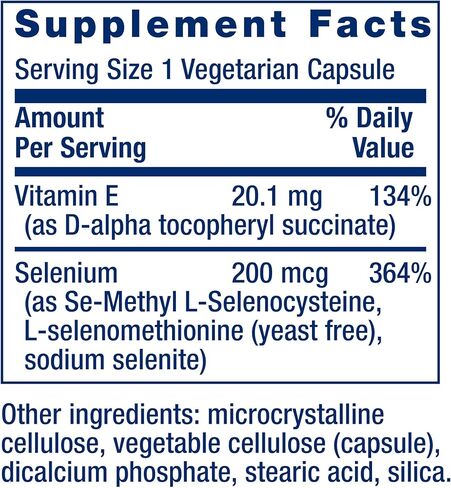 Life Extension Super Selenium Complex, 200 mcg – 3 Forms of Selenium, Vitamin E – Cellular Health & Longevity Support – Gluten-Free, Non-GMO, Vegetarian, 1 Daily – 200 Capsules in Saudi Arabia