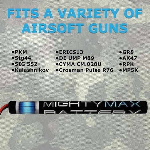 Mighty Max Battery 8.4V NiMH 1600mAh Replaces Crosman Pulse DP80 AK74UN Airsoft + Charger in Saudi Arabia