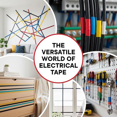 Colored Electrical Tape 3/4 in x 66 Ft, Waterproof, Flame Heat & Weather Resistant, Pack of 10 in Kuwait