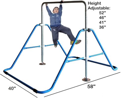 Gymnastics Expandable Junior Training Monkey Bars Climbing Tower Child Play Training Gym Blue in Saudi Arabia