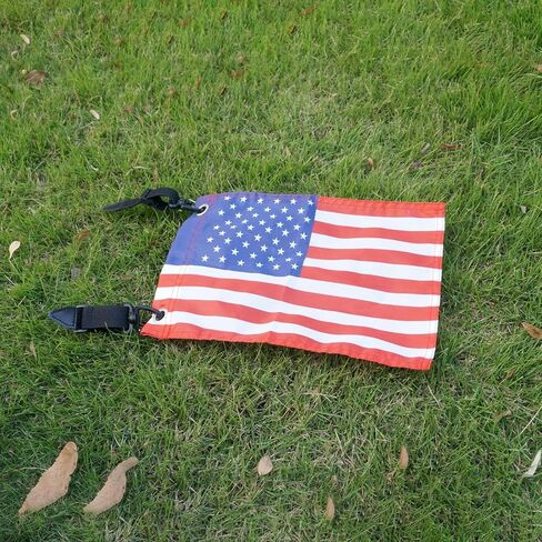 MOTAIN Easy Installation Golf Cart Flag Holder,2 Pack Elastic Strap Bracket with 6 * 9'' Handicap Flag for Seniors Handicapped Disability in Kuwait