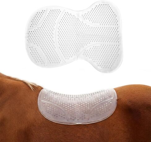 Non Slip Gel Saddle Pad for Horse TPE Half Pad for Back Breathable Provide Ample Cushioning for Injury Prevention and Pressure Relief for Western Horse Under Saddle Dressage Jumping Training in Kuwait