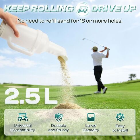 Golf Cart Universal Sand Bottle, Divot Filler Sand Bottle with Rattle Proof Holder Suitable for EZGO, Club Car and Yamaha, Large Capacity in Kuwait