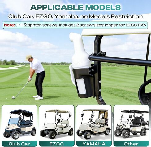 Golf Cart Universal Sand Bottle, Divot Filler Sand Bottle with Rattle Proof Holder Suitable for EZGO, Club Car and Yamaha, Large Capacity in Kuwait