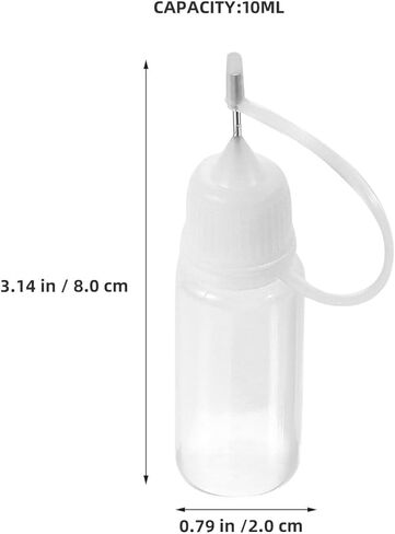 25pcs 10ml Precision Needle Tip Squeeze Bottles Plastic Glue Applicator for Paint Moisturizing Liquid Dispensing and School Craft Refill in Saudi Arabia