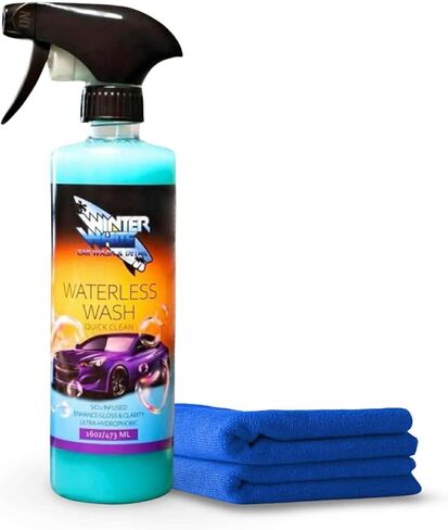Winter White SiO2 Ceramic Waterless Car Wash Spray – Cleans, Shines & Protects Paints - All Surface Cleaner for Cars, Boats, ATVs & RVs– High Lubricity Formula – 16 FL Oz in Saudi Arabia