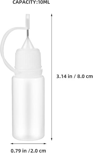 25pcs 10ml Precision Tip Squeeze Bottles Plastic Needle Applicator Bottles for Dispensing Glue Paint Moisturizing Liquid in Crafting and Lab Use in Saudi Arabia