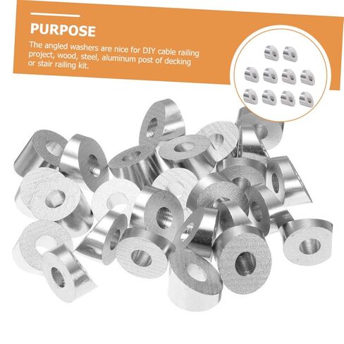 10pcs Stainless Steel Beveled Washers for Cable Railing Deck Post Bracket Stair Railing in Kuwait