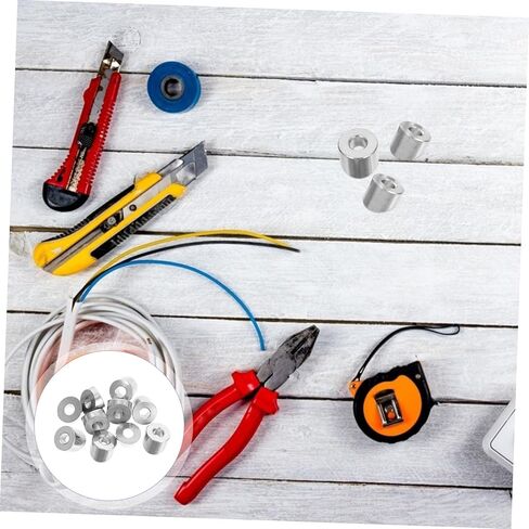 Cabilock 10pcs Stainless Steel Wire Rope Connectors Angle Washers Cable Railing Hardware Kit in Saudi Arabia