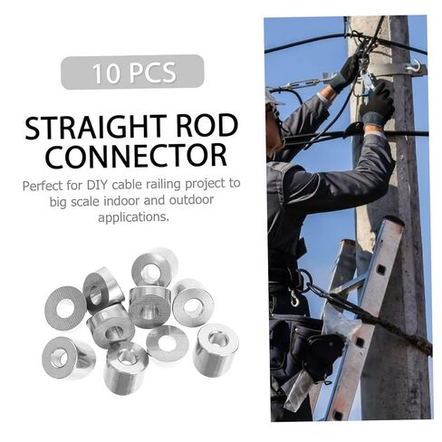 Cabilock 10pcs Stainless Steel Wire Rope Connectors Angle Washers Cable Railing Hardware Kit in Saudi Arabia