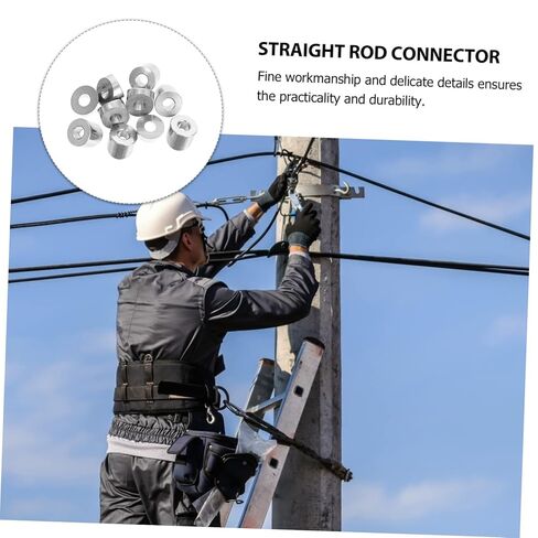 Cabilock 10pcs Stainless Steel Wire Rope Connectors Angle Washers Cable Railing Hardware Kit in Saudi Arabia