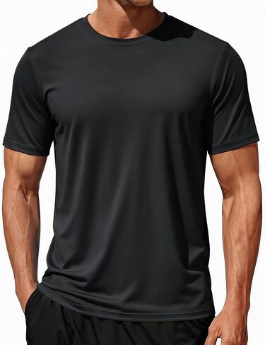 MAGCOMSEN Men's Short Sleeve UPF 50+ Shirts Quick Dry Athletic Swim Tshirt Running Workout Gym Hiking Fishing Rash Guard in Saudi Arabia