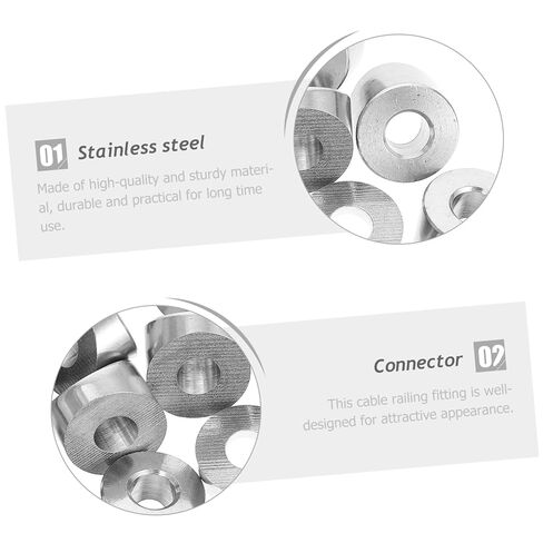 Veemoon Stainless Steel Cable Railing Kit Beveled Washers 10-Piece Set for Deck and Wire Connections 30-Degree Angle Design in Saudi Arabia