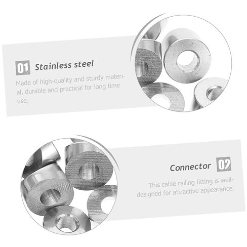 Cabilock 10Pcs Stainless Steel Angle Beveled Washer Kit for Cable Railing High Strength Fasteners for Indoor Outdoor Deck and Stair Projects Compatible in Saudi Arabia