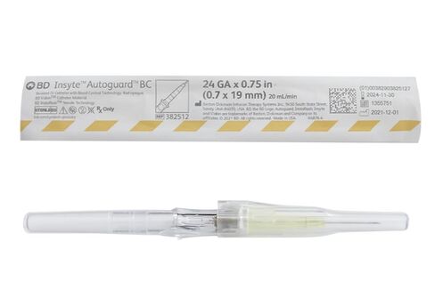 BD 382512 Insyte BC Shielded IV Catheter, 24G x 3/4", Yellow (Pack of 200) in Saudi Arabia