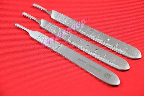 3pcs Scalpel Handle No3 with Scale German Dental Instruments Cynamed in Saudi Arabia