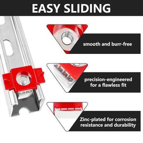 10 قطع 1/4"-20 صواميل مخروطية من النايلون الأحمر، صواميل ضغط القناة مع لمسة نهائية من الزنك الكهربائي، صواميل الأجهزة الملتوية لقناة Unistrut، تركيب اللوحة الشمسية، أنظمة الدعم الهيكلي in Kuwait