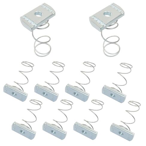 10Pcs Spring Channel Nuts with Zinc Electroplate Finish, M10x8mm Durable Strut Channel Nuts for Secure Fastening and Versatile Use in Metal Conduit Channels in Kuwait