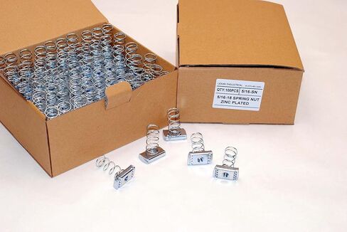 (100) Strut Channel Nuts 5/16-18 Standard Spring Zinc Plated Unistrut B-Line Nut in Saudi Arabia