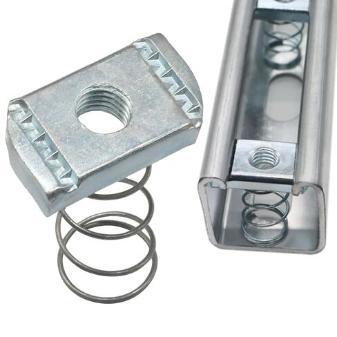 10 Pack Strut Channel Nuts, 3/8"-16 Stainless Steel Long Spring Nuts & Hardware Accessories for Unistrut Channels in Saudi Arabia