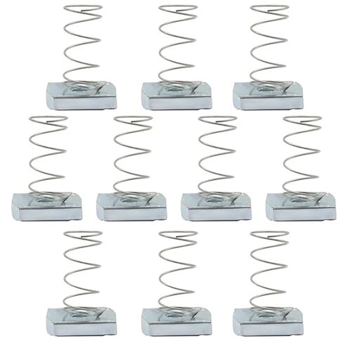 10 Pack Strut Channel Nuts, 3/8"-16 Stainless Steel Long Spring Nuts & Hardware Accessories for Unistrut Channels in Saudi Arabia