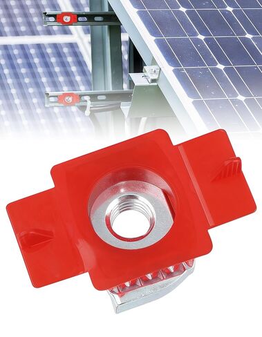 SIHAI 10 قطع 3/8"-16 صواميل قناة Unistrut، صواميل مخروطية من النايلون الدوامة لقناة تبختر أمريكية 1-5/8" والألواح الشمسية وتركيبات مسار الكابلات الكهربائية in Kuwait