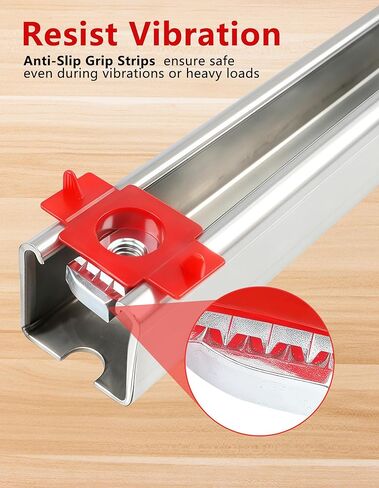 SIHAI 10 قطع 3/8"-16 صواميل قناة Unistrut، صواميل مخروطية من النايلون الدوامة لقناة تبختر أمريكية 1-5/8" والألواح الشمسية وتركيبات مسار الكابلات الكهربائية in Kuwait