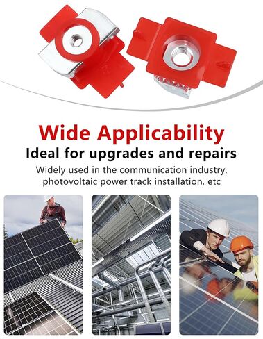 SIHAI 10 قطع 3/8"-16 صواميل قناة Unistrut، صواميل مخروطية من النايلون الدوامة لقناة تبختر أمريكية 1-5/8" والألواح الشمسية وتركيبات مسار الكابلات الكهربائية in Kuwait