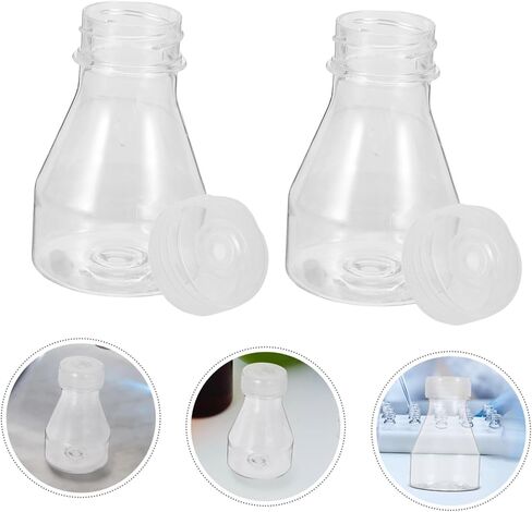 LIFKOME 2Pcs Plastic Bottles for Cell Culture and Sample Collection Laboratory Flasks Reusable Containers for Tissue Culture in Saudi Arabia