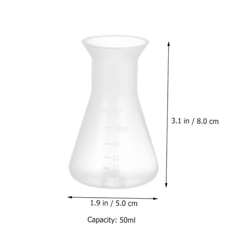 Zerodeko 8pcs Plastic Conical Flask Set Lab Experiment Chemistry Flask Scale for Laboratory in Saudi Arabia
