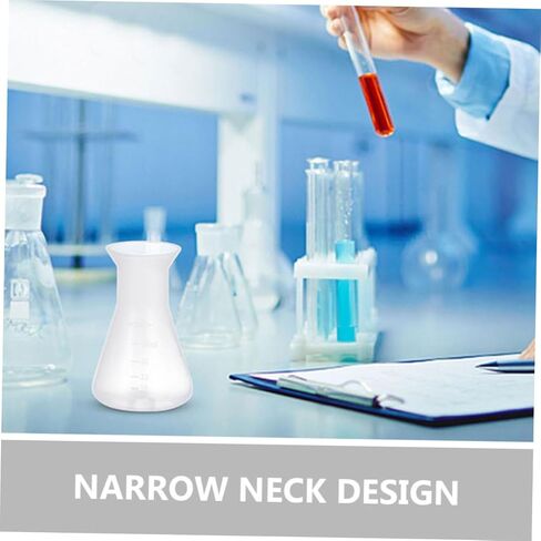 Zerodeko 8pcs Plastic Conical Flask Set Lab Experiment Chemistry Flask Scale for Laboratory in Saudi Arabia