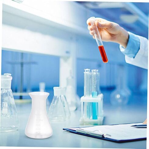 Zerodeko 8pcs Plastic Conical Flask Set Lab Experiment Chemistry Flask Scale for Laboratory in Saudi Arabia