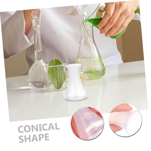 Zerodeko 8pcs Plastic Conical Flask Set Lab Experiment Chemistry Flask Scale for Laboratory in Saudi Arabia