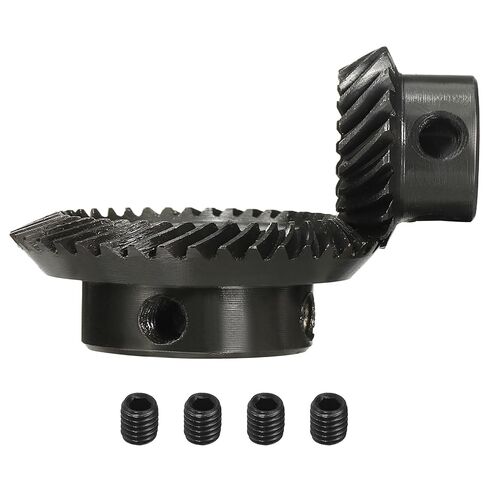 uxcell 90 Degree 1 : 2 Shaft Hole Tapered Bevel Gear, 2 Pcs 1 Mod 6mm Bore 20 Teeth Left Hand and 10mm Bore 40 Teeth Right Hand Ground Spiral Steering Gears for Mechanical Rotation in Saudi Arabia